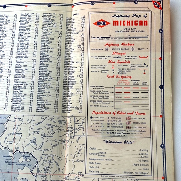 Vintage State 1940’s Michigan Missouri Wisconsin road maps - Picture 3 of 10